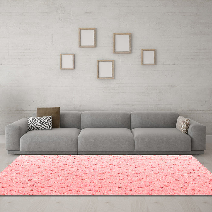 Modern Red Washable Rugs