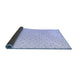 Sideview of Solid Blue Modern Rug, abs4921blu