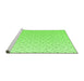 Sideview of Machine Washable Solid Green Modern Area Rugs, wshabs4921grn