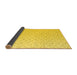 Sideview of Solid Yellow Modern Rug, abs4921yw