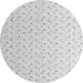 Round Solid Gray Modern Rug, abs4921gry