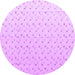 Round Solid Purple Modern Rug, abs4921pur