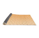 Sideview of Solid Orange Modern Rug, abs4921org