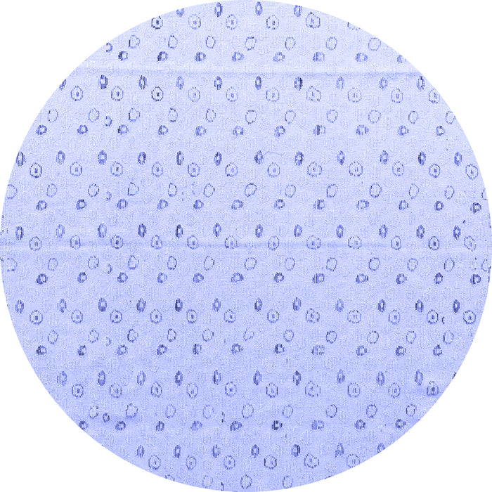Round Machine Washable Solid Blue Modern Rug, wshabs4921blu