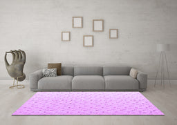 Machine Washable Solid Purple Modern Area Rugs in a Living Room, wshabs4921pur