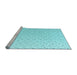 Sideview of Machine Washable Solid Light Blue Modern Rug, wshabs4921lblu