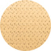 Round Solid Brown Modern Rug, abs4921brn