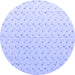 Round Solid Blue Modern Rug, abs4921blu