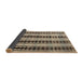 Sideview of Abstract Bakers Brown Modern Rug, abs4922