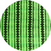 Round Abstract Green Modern Rug, abs4922grn