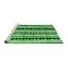 Sideview of Machine Washable Abstract Emerald Green Modern Area Rugs, wshabs4922emgrn