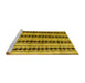 Sideview of Machine Washable Abstract Yellow Modern Rug, wshabs4922yw