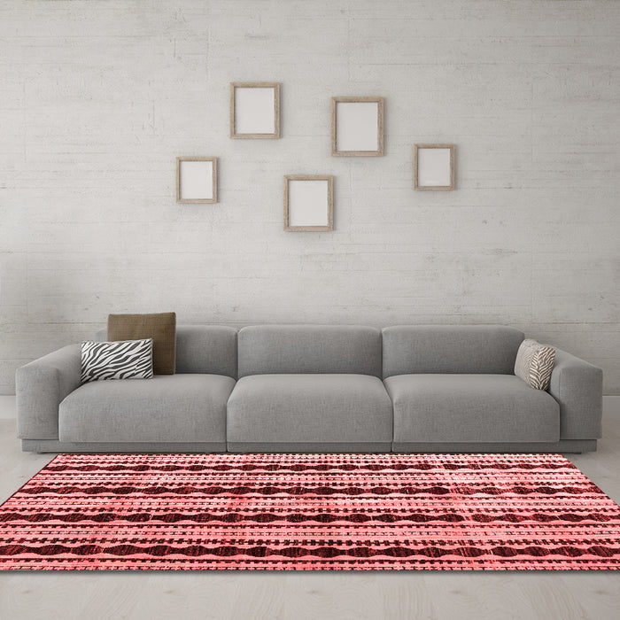 Modern Red Washable Rugs
