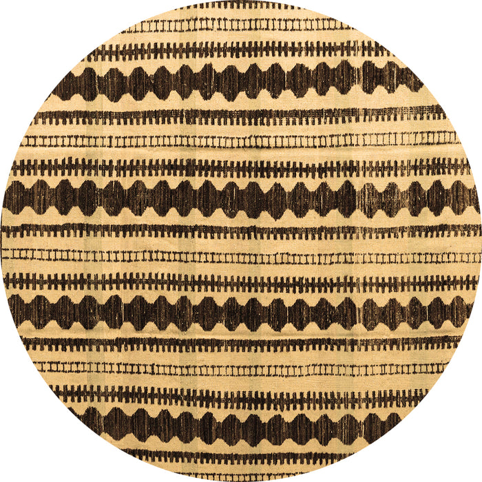 Round Machine Washable Abstract Brown Modern Rug, wshabs4922brn