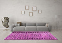 Machine Washable Abstract Pink Modern Rug, wshabs4922pnk