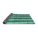 Sideview of Abstract Turquoise Modern Rug, abs4922turq