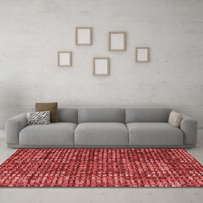 Modern Red Washable Rugs