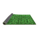 Sideview of Abstract Green Modern Rug, abs4923grn