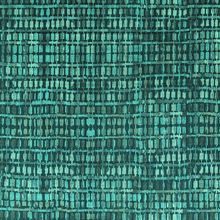 Square Machine Washable Abstract Turquoise Modern Area Rugs, wshabs4923turq