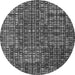 Round Abstract Gray Modern Rug, abs4923gry