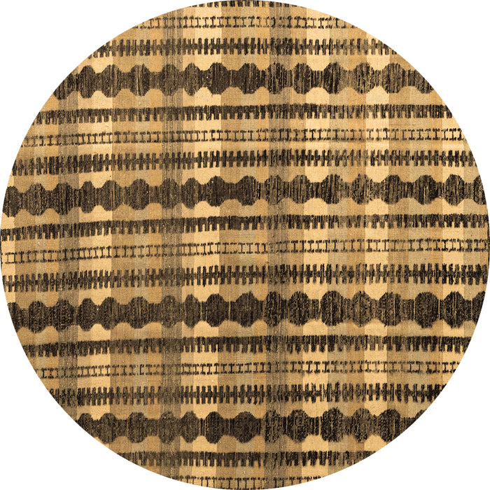 Round Machine Washable Abstract Brown Modern Rug, wshabs4924brn