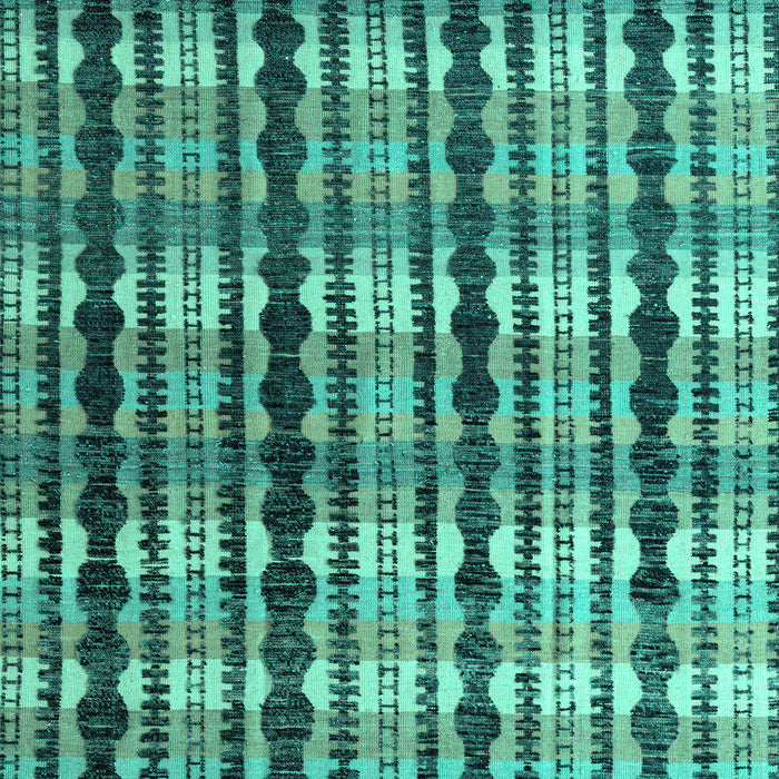 Machine Washable Abstract Turquoise Modern Area Rugs, wshabs4924turq