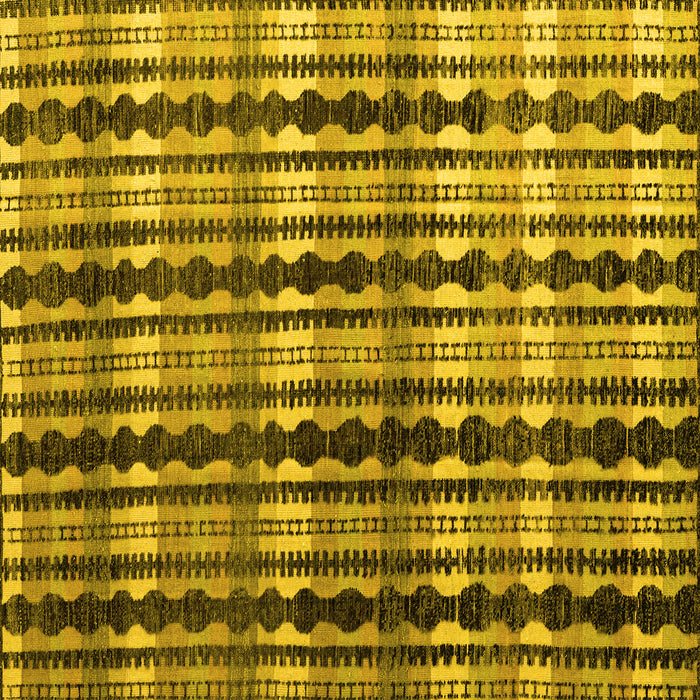 Square Machine Washable Abstract Yellow Modern Rug, wshabs4924yw