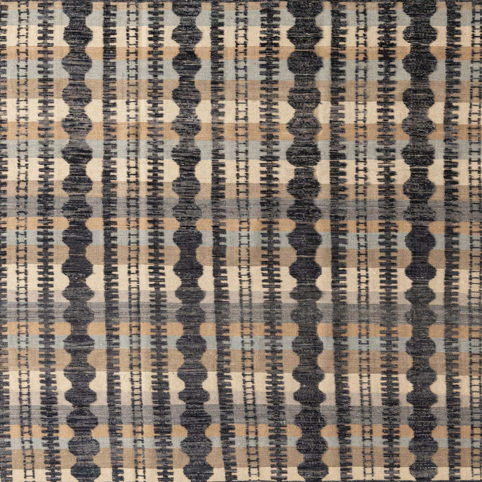 Square Machine Washable Abstract Western Charcoal Gray Rug, wshabs4924