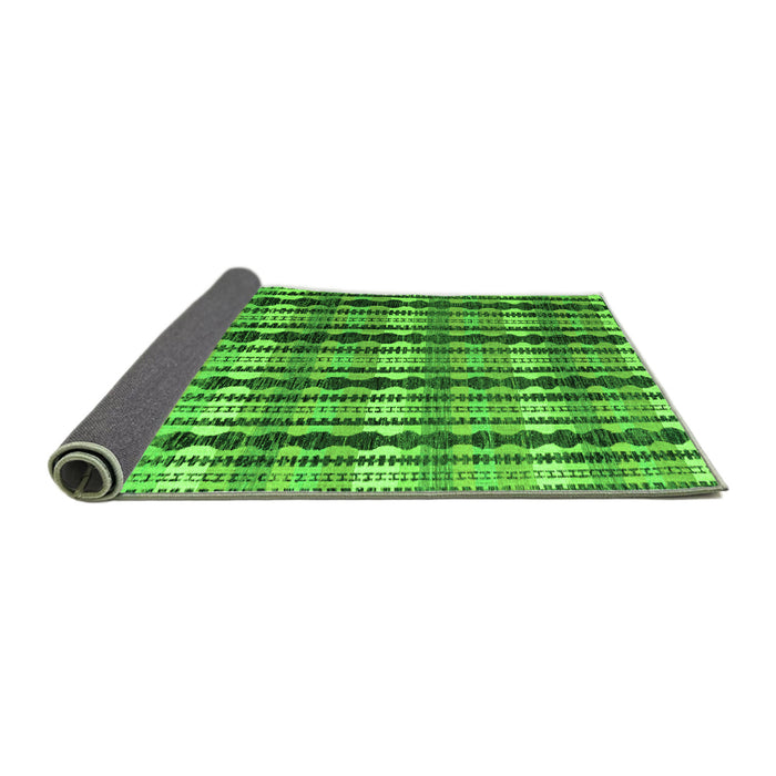 Sideview of Abstract Green Modern Rug, abs4924grn