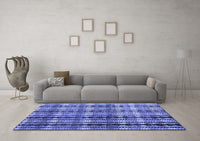 Machine Washable Abstract Blue Modern Rug, wshabs4924blu