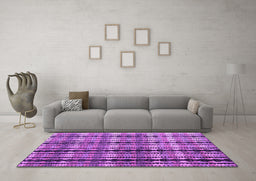 Machine Washable Abstract Purple Modern Area Rugs in a Living Room, wshabs4924pur