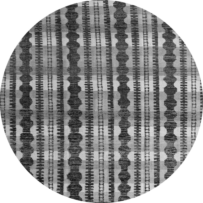 Round Machine Washable Abstract Gray Modern Rug, wshabs4924gry