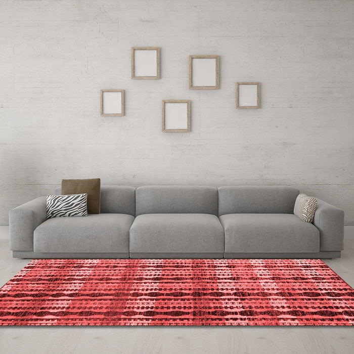 Modern Red Washable Rugs