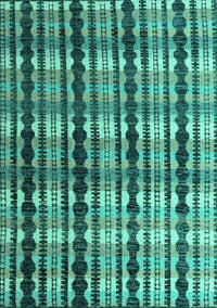 Abstract Turquoise Modern Rug, abs4924turq