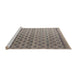 Sideview of Machine Washable Abstract Tan Brown Rug, wshabs4925