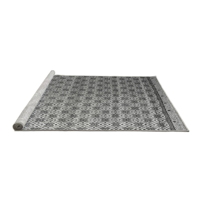 Sideview of Machine Washable Abstract Gray Modern Rug, wshabs4925gry