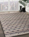 Abstract Tan Brown Modern Rug in Family Room, abs4925