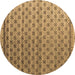 Round Abstract Brown Modern Rug, abs4925brn