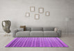 Machine Washable Abstract Purple Modern Area Rugs in a Living Room, wshabs4925pur