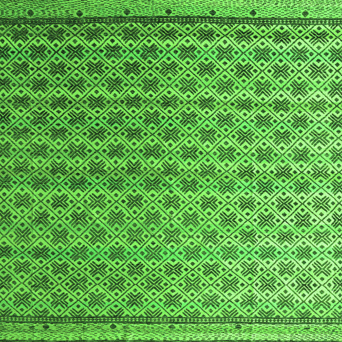 Square Machine Washable Abstract Green Modern Area Rugs, wshabs4925grn