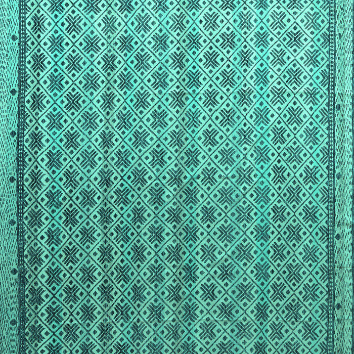 Square Abstract Turquoise Modern Rug, abs4925turq