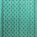 Square Abstract Turquoise Modern Rug, abs4925turq