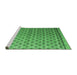 Sideview of Machine Washable Abstract Emerald Green Modern Area Rugs, wshabs4925emgrn