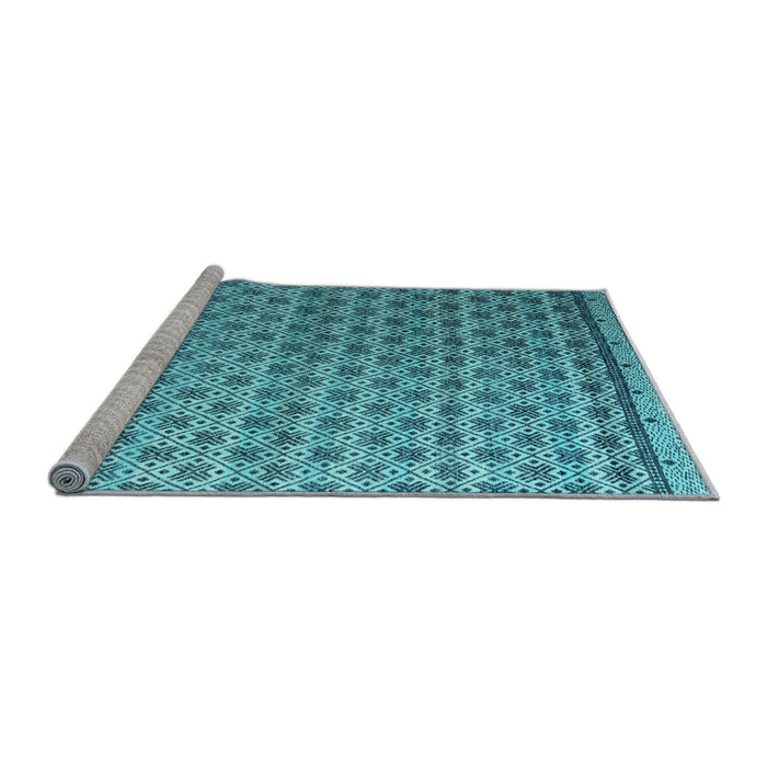 Sideview of Machine Washable Abstract Light Blue Modern Rug, wshabs4925lblu