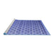 Sideview of Machine Washable Abstract Blue Modern Rug, wshabs4925blu