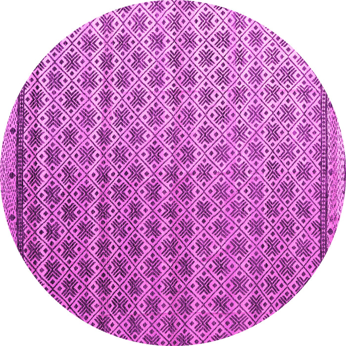 Round Machine Washable Abstract Pink Modern Rug, wshabs4925pnk