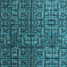 Square Abstract Light Blue Modern Rug, abs4926lblu