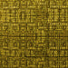 Square Abstract Yellow Modern Rug, abs4926yw