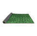 Sideview of Abstract Emerald Green Modern Rug, abs4926emgrn