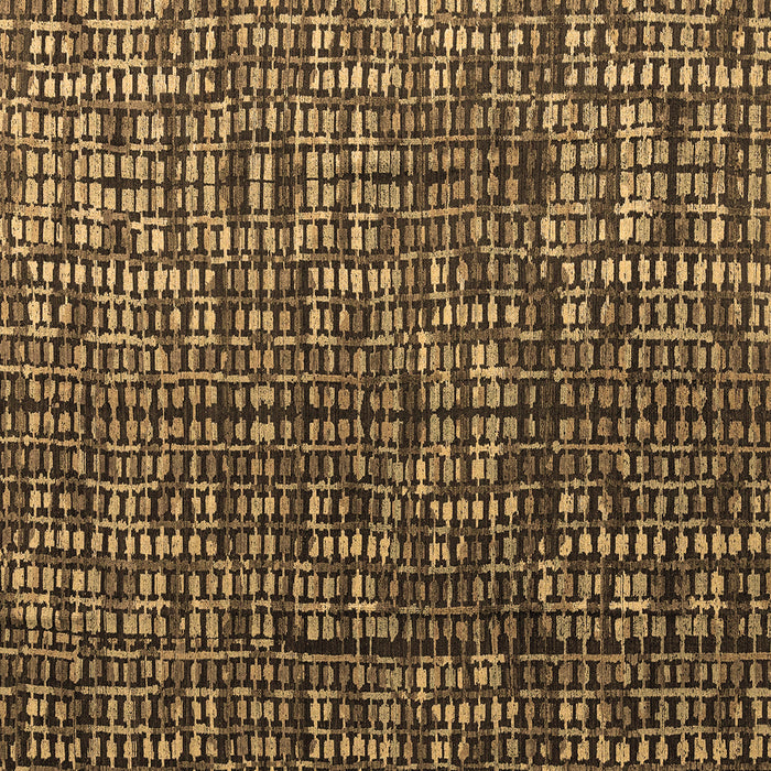 Square Machine Washable Abstract Brown Modern Rug, wshabs4926brn